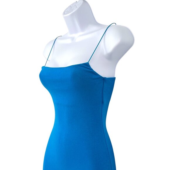 Zara Blue Spaghetti Strap Bodycon Mini Dress Womens Size Small - Picture 4 of 9